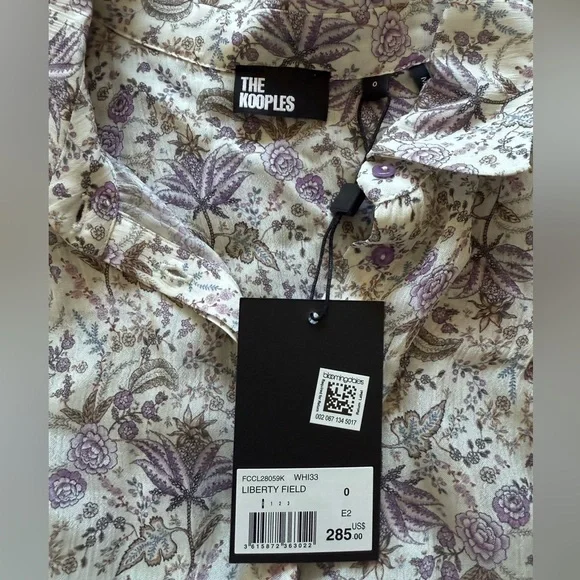 NWT The Kooples Button Down Blouse Size 0